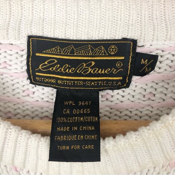 Vintage Eddie Bauer Floral Knit Sweater - Picture 2 of 3